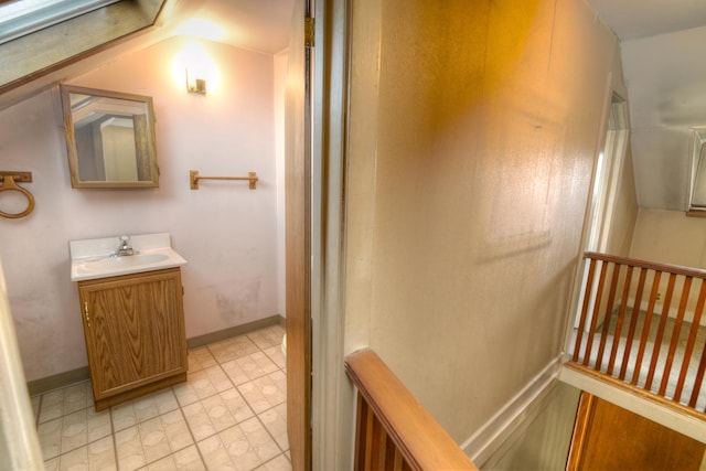 3902 Rose Ave, Western Springs, IL 60558 - bathroom with vanity and baseboards