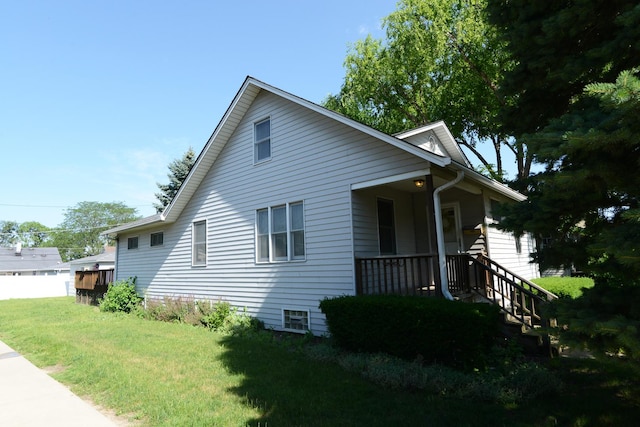 3902 Rose Ave, Western Springs, IL 60558 - view of side of home featuring a porch and a yard