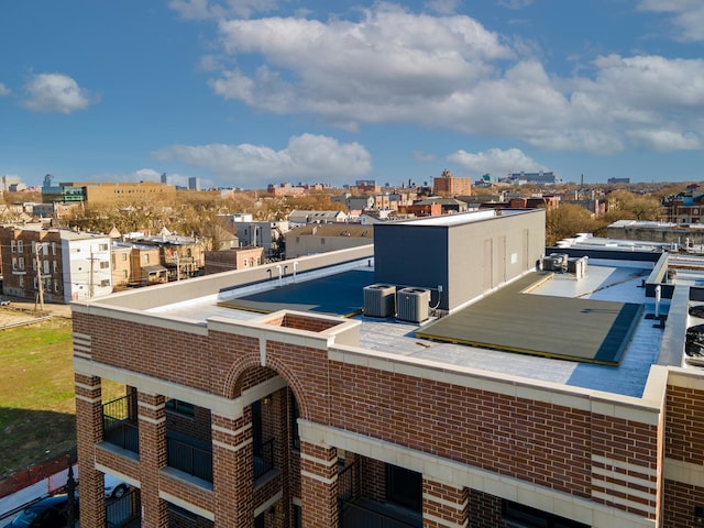 exterior space featuring central AC unit