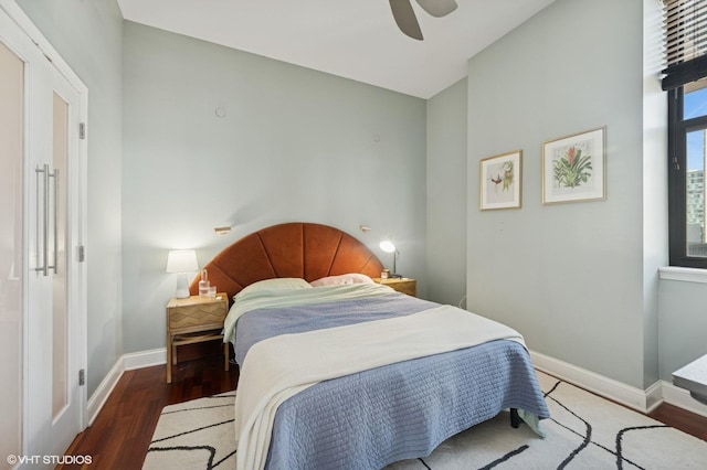 1464 S Michigan Ave Unit 1401, Chicago, IL 60605 - bedroom with wood finished floors, a ceiling fan, and vaulted ceiling