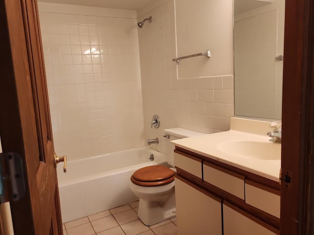5011 S Valley Ln Unit 409, Streamwood, IL 60107 - full bath with bathtub / shower combination, vanity, tile walls, and tile patterned floors