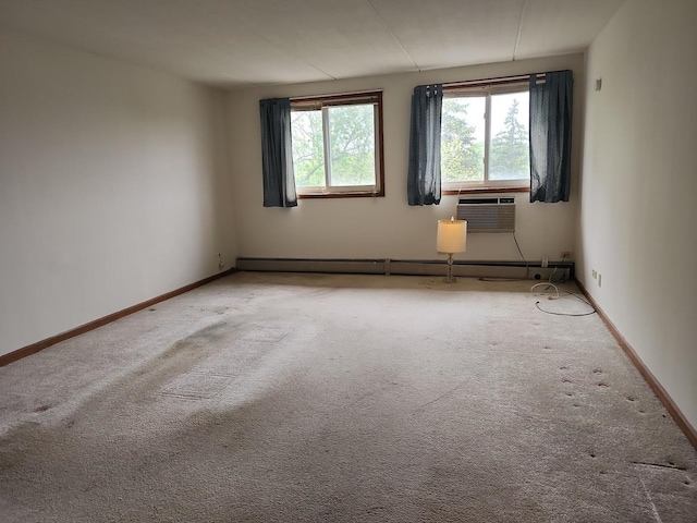 5011 S Valley Ln Unit 409, Streamwood, IL 60107 - empty room featuring carpet flooring and a wall mounted AC