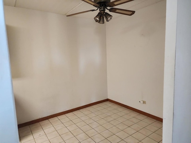 5011 S Valley Ln Unit 409, Streamwood, IL 60107 - spare room featuring a ceiling fan and baseboards
