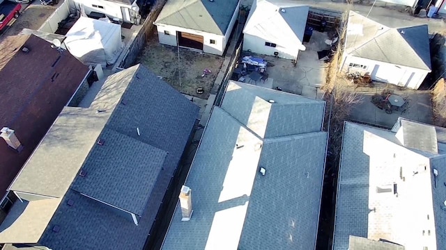 aerial view with a residential view