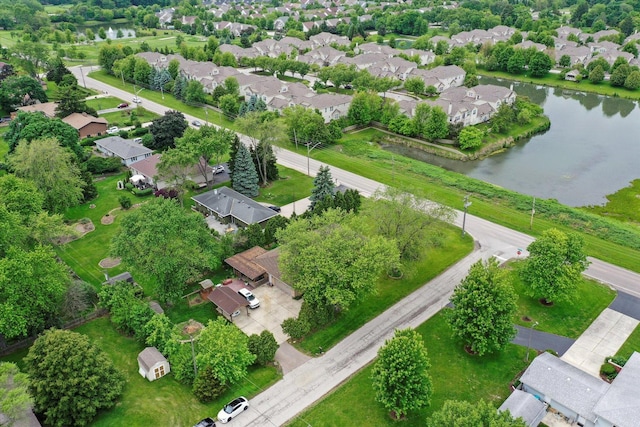 910 Sarah Ln, Aurora, IL 60502 - aerial perspective of suburban area featuring a nearby body of water