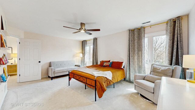 1531 Walnut St, Western Springs, IL 60558 - bedroom featuring light carpet and a ceiling fan