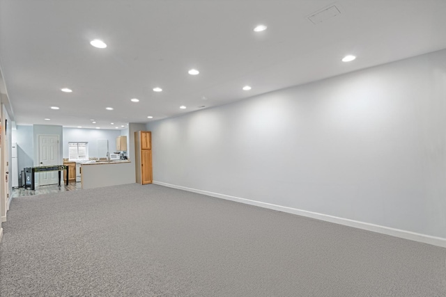 1496 Trailwood Dr, Crystal Lake, IL 60014 - below grade area featuring baseboards, recessed lighting, and light colored carpet