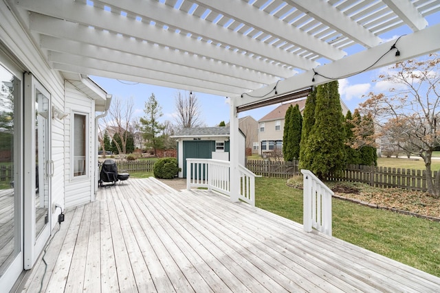 1496 Trailwood Dr, Crystal Lake, IL 60014 - deck featuring an outdoor structure and a pergola