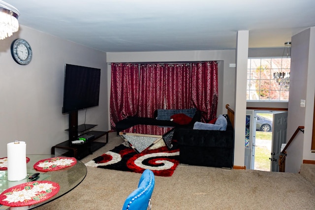1208 Fox Hill Ln, North Aurora, IL 60542 - living room with carpet floors