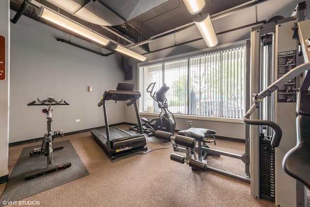 3630 N Harlem Ave Unit 410, Chicago, IL 60634 - exercise room featuring baseboards