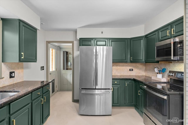12N988 Engel Rd, Sycamore, IL 60178 - kitchen featuring green cabinets and stainless steel appliances