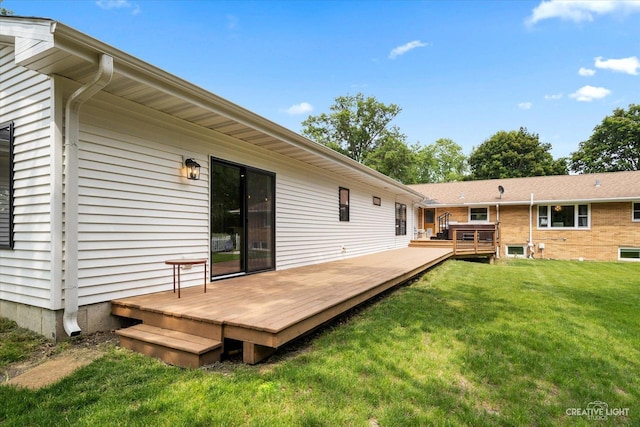 12N988 Engel Rd, Sycamore, IL 60178 - rear view of house with a yard and a deck