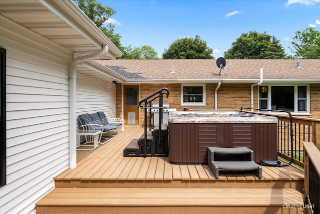12N988 Engel Rd, Sycamore, IL 60178 - wooden terrace featuring a hot tub