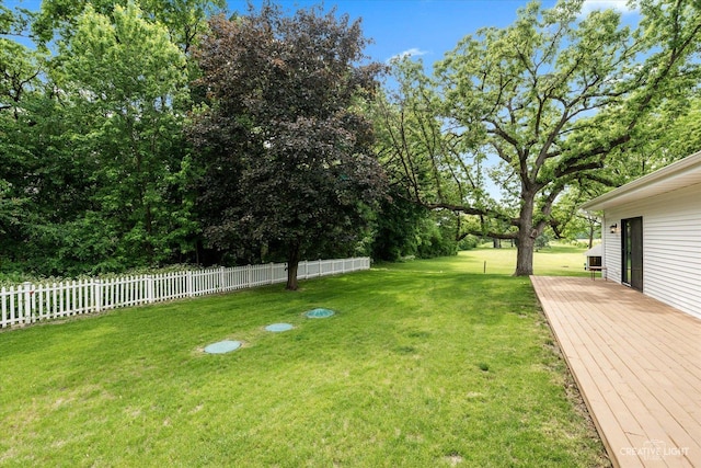 12N988 Engel Rd, Sycamore, IL 60178 - view of yard with fence and a wooden deck