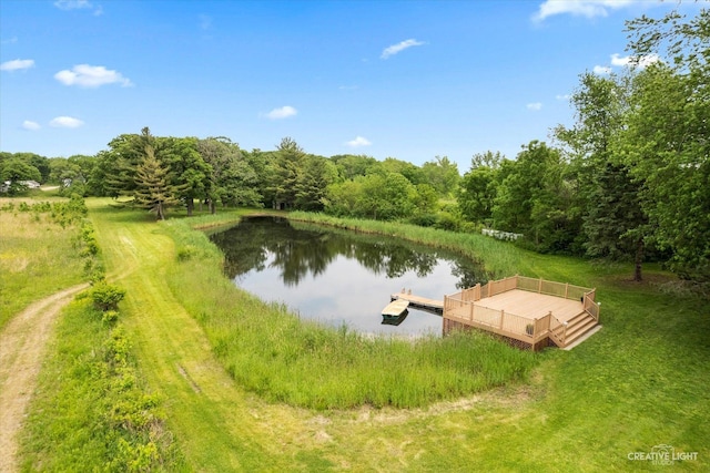 12N988 Engel Rd, Sycamore, IL 60178 - view of dock featuring a water view and a wooded view
