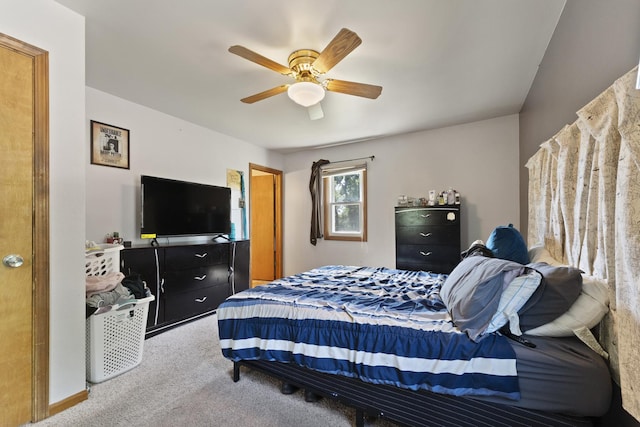 22315 W Terry Dr N, Lake Villa, IL 60046 - bedroom with light colored carpet and a ceiling fan