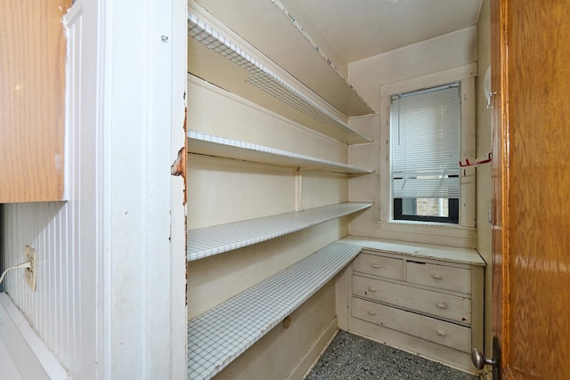view of storage area