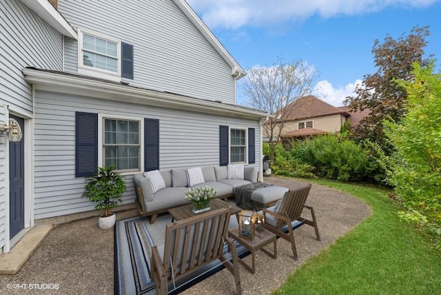 view of patio featuring outdoor lounge area