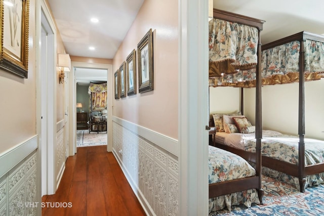 1930 Camphill Cir, Inverness, IL 60067 - hallway featuring dark wood finished floors and recessed lighting