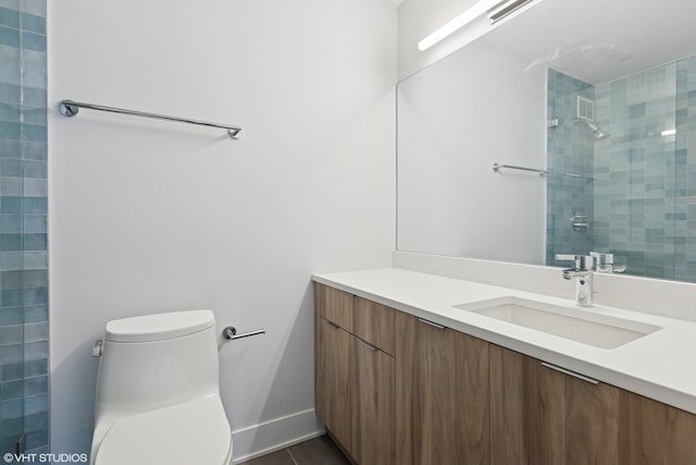 474 N Lake Shore Dr Unit 4105, Chicago, IL 60611 - full bathroom featuring vanity, toilet, and a tile shower
