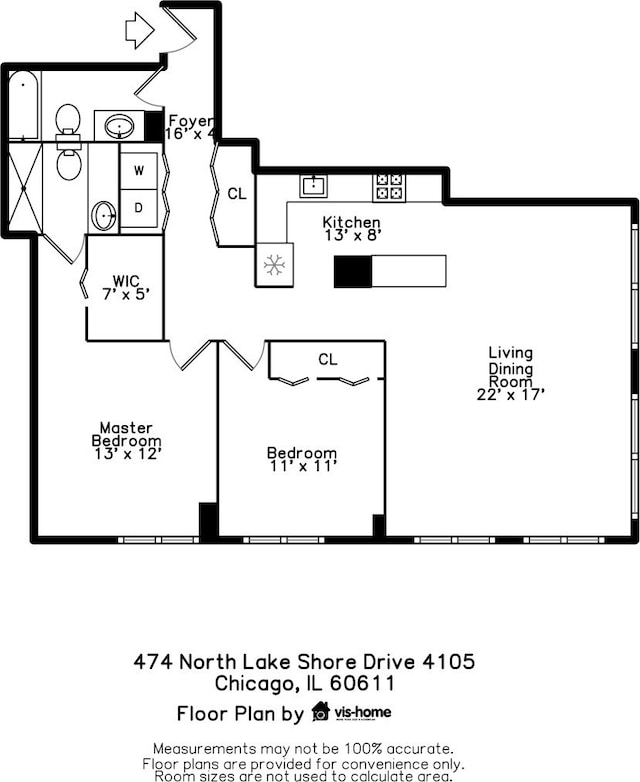 474 N Lake Shore Dr Unit 4105, Chicago, IL 60611 - property floor plan