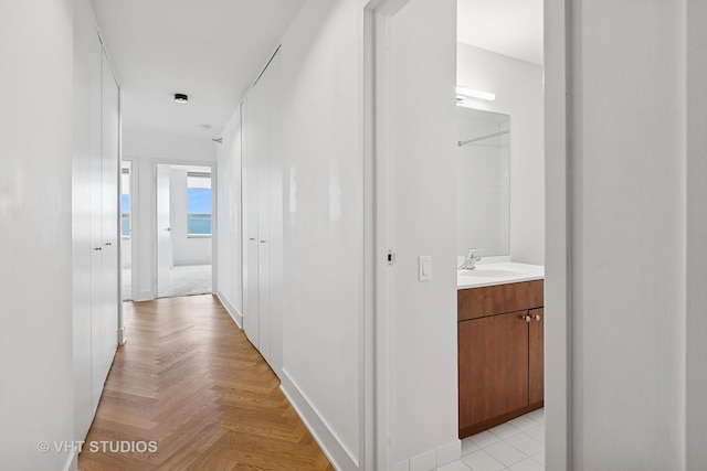 474 N Lake Shore Dr Unit 4105, Chicago, IL 60611 - hall with a sink and baseboards