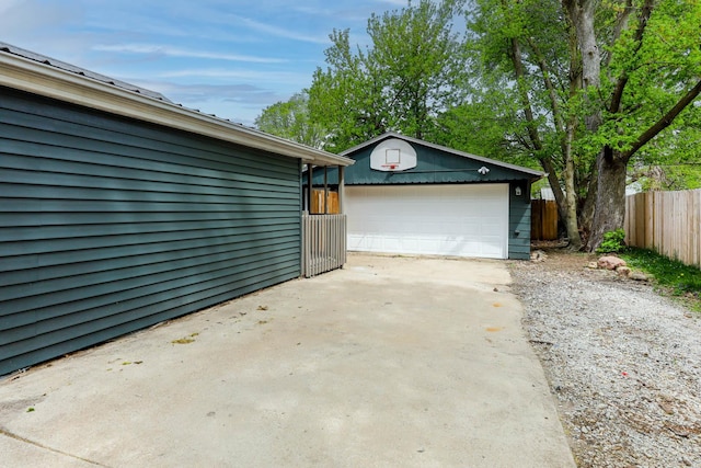 114 W Columbia St, Danvers, IL 61732 - detached garage with fence