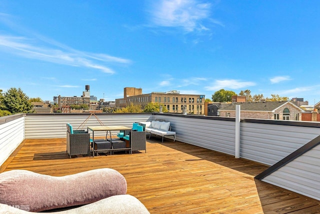 deck with outdoor lounge area