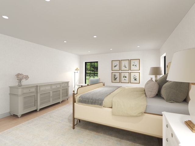 3031 Indianwood Rd, Wilmette, IL 60091 - bedroom featuring light wood-style flooring and recessed lighting