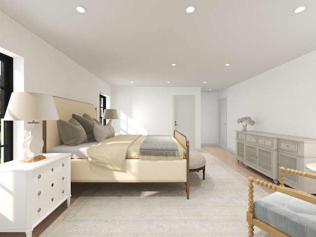 3031 Indianwood Rd, Wilmette, IL 60091 - bedroom featuring light wood-type flooring and recessed lighting