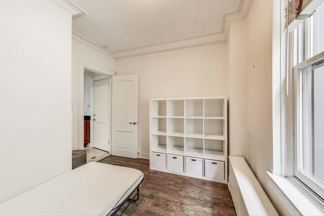 210 E Pearson St Unit 7B, Chicago, IL 60611 - interior space featuring crown molding and dark wood finished floors
