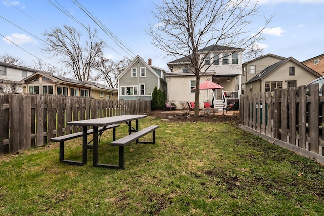 1130 Paulina St, Oak Park, IL 60302 - view of yard featuring a fenced backyard