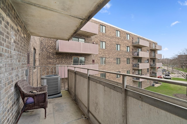 balcony featuring cooling unit