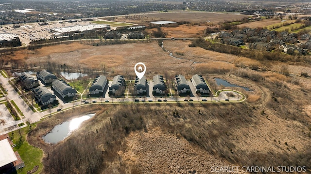 1045 Crane Pt, Elgin, IL 60124 - birds eye view of property with a water view