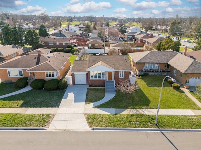 aerial view featuring a residential view