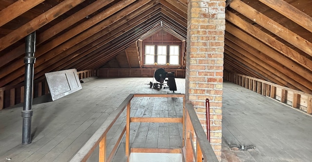 view of attic
