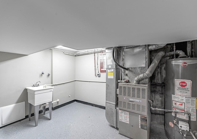 30 Washington Ave, La Grange, IL 60525 - utility room featuring gas water heater and heating unit