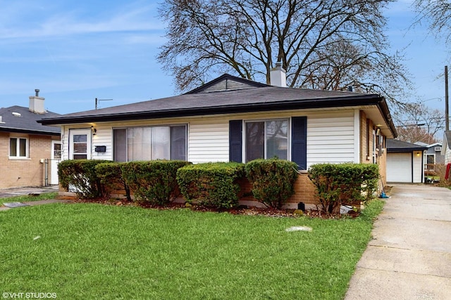1317 Mackinaw Ave, Calumet City, IL 60409 - view of front of property with brick siding and a front lawn