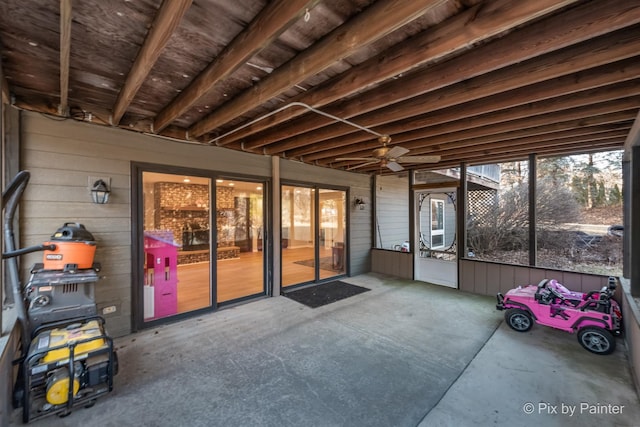 3134 Chellington Dr, Johnsburg, IL 60051 - sunroom with ceiling fan