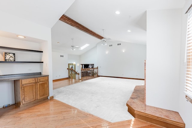 7733 Suburban Ln, Bridgeview, IL 60455 - living area featuring a ceiling fan, light wood finished floors, recessed lighting, and healthy amount of natural light