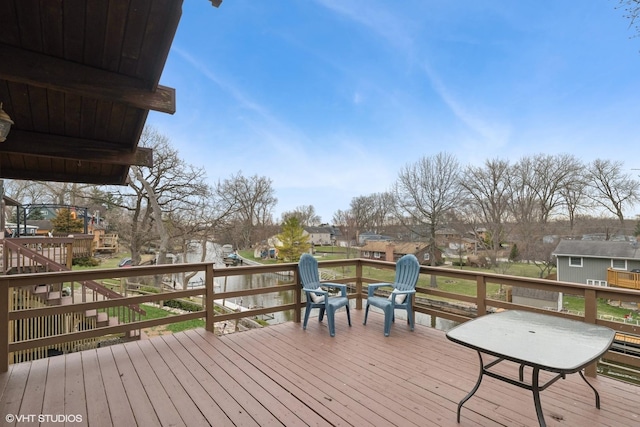 deck featuring a residential view