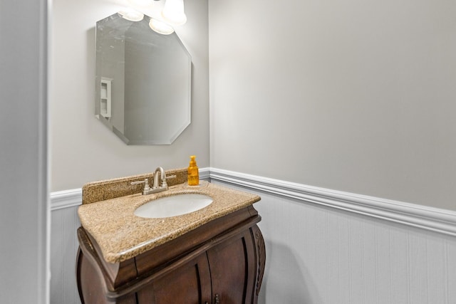 2571 Rourke Dr, Aurora, IL 60503 - bathroom with wainscoting and vanity