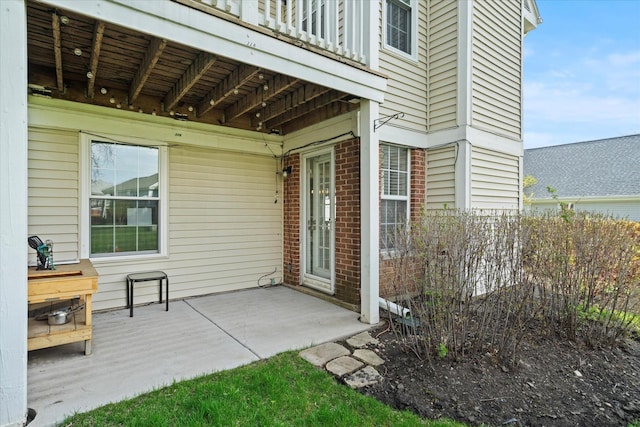 view of patio / terrace featuring a balcony