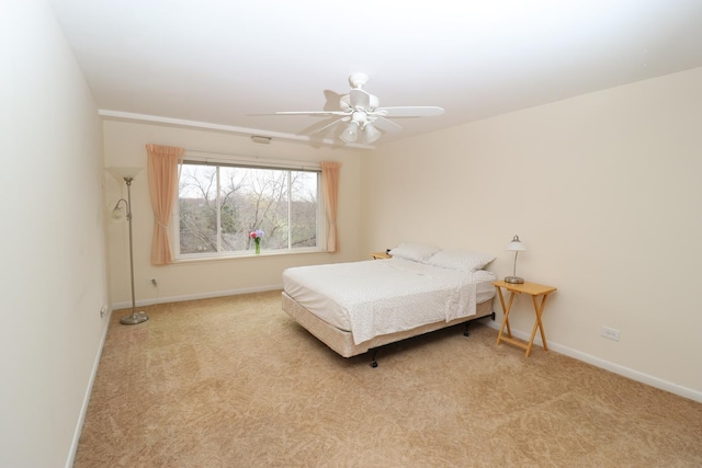 945 E Kenilworth Ave Unit 429, Palatine, IL 60074 - bedroom featuring carpet, baseboards, and a ceiling fan