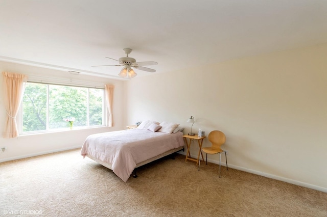 945 E Kenilworth Ave Unit 429, Palatine, IL 60074 - bedroom with carpet floors, baseboards, and ceiling fan