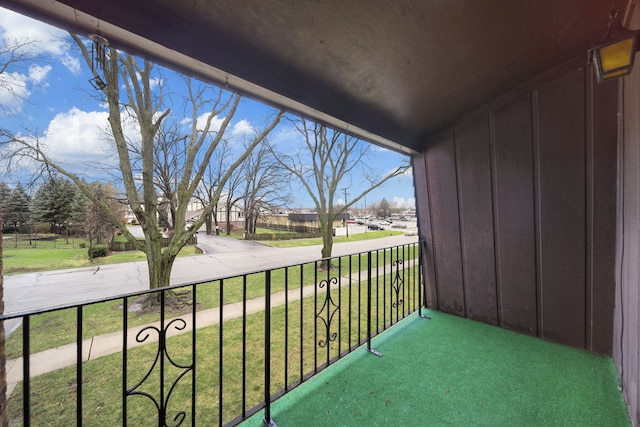 balcony with a residential view