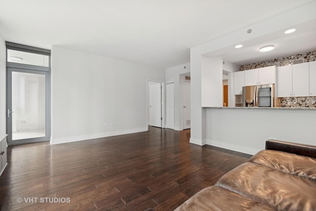 600 N Lake Shore Dr Unit 2110, Chicago, IL 60611 - living area with dark wood-type flooring and baseboards