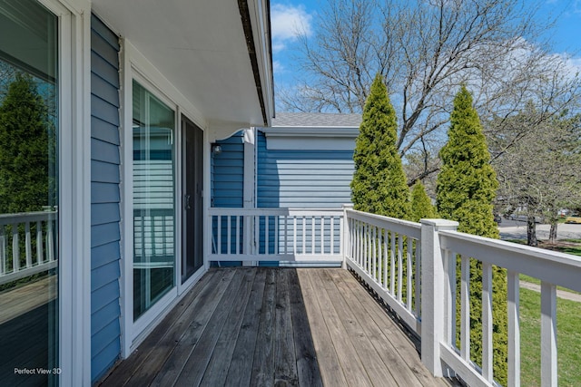 view of wooden terrace