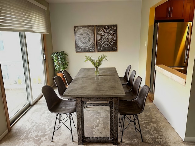 view of dining area