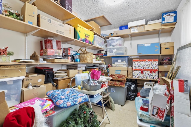 view of storage room